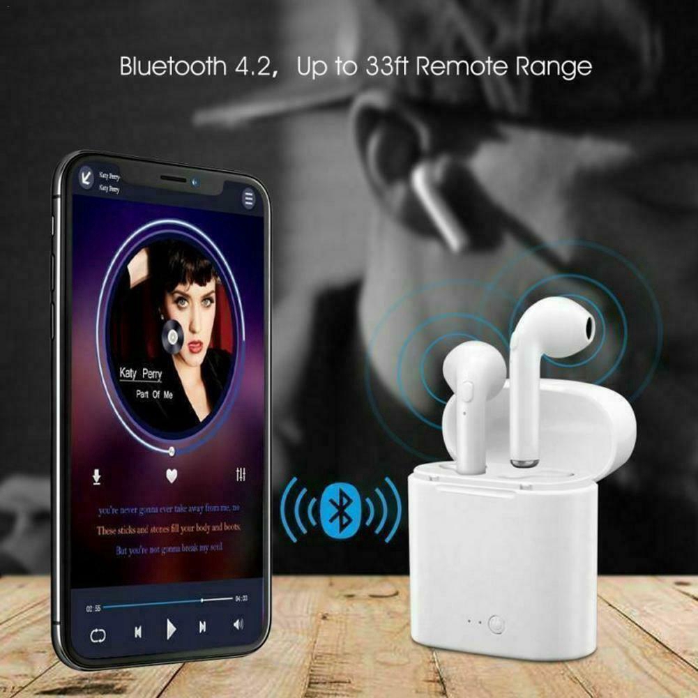 Bộ tai nghe Bluetooth không dây + hộp sạc cho Iphone 7s
