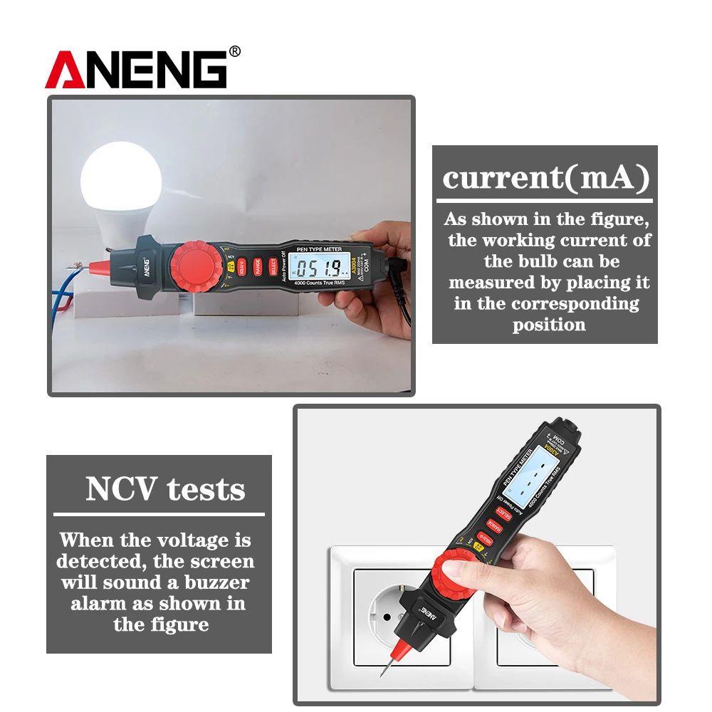 Đồng Hồ Vạn Năng Kỹ Thuật Số WTTLE Không Tiếp Xúc Điện Áp AC / DC Đếm 4000 Số Chuyên Nghiệp