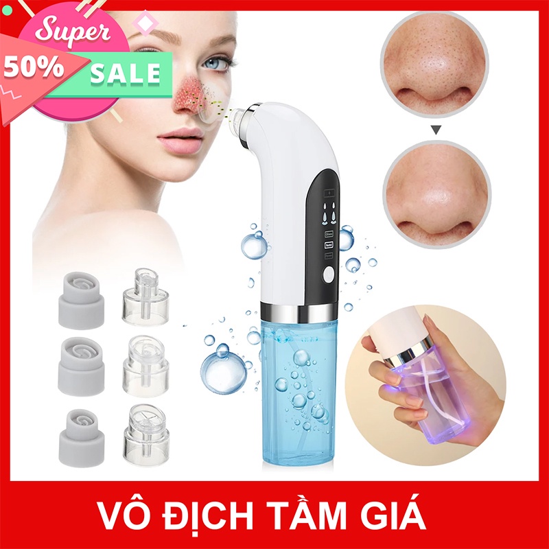 Máy hút mụn kiêm xịt khoáng FINOSE, 3 chế độ, hút mụn, khử khuẩn, căng mịn da, massage mặt, không gây mẩn đỏ tổn thương