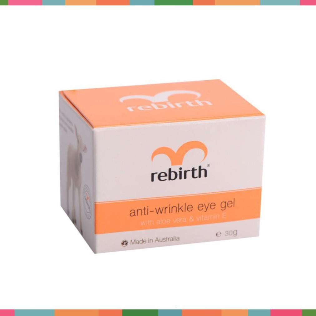 Gel dưỡng chống nhăn, chống thăm quầng mắt giàu Vitamin E Rebirth - 30ml - Úc