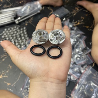 Ốc nắp nhớt inox salaya mẫu ngôi sao gắn Xe Honda / Yamaha