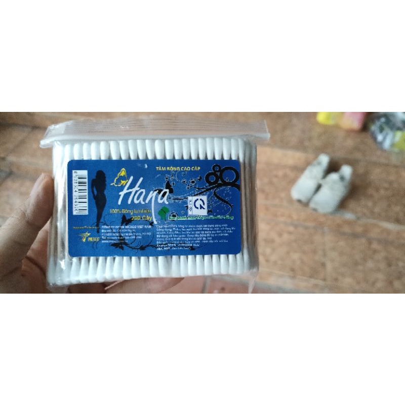 Tăm bông hana thân gỗ gói 200q- 100q