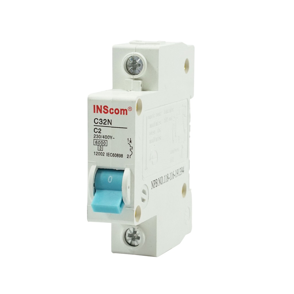 Cầu Dao Điện Mcb Inscom C32n 1p 25a / 1 Cần 1 Cần Câu Cá 1 Phase