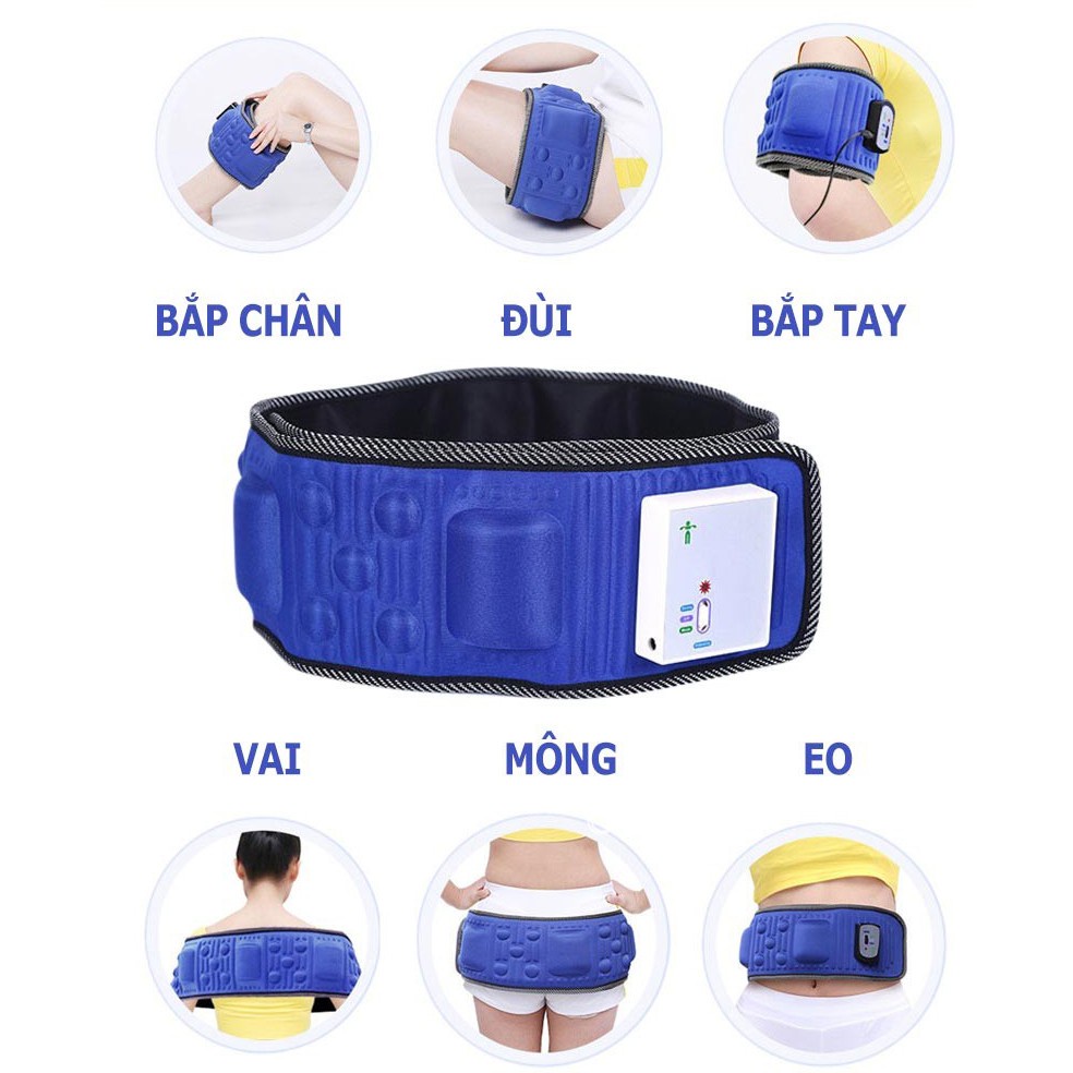 Đai Massage X5 Rung Nóng Giảm Mỡ Bụng Và Toàn Thân Hiệu Quả - Đai Massage Giảm Béo Giảm Mỡ Bụng An Toàn - 15cm MỠ.