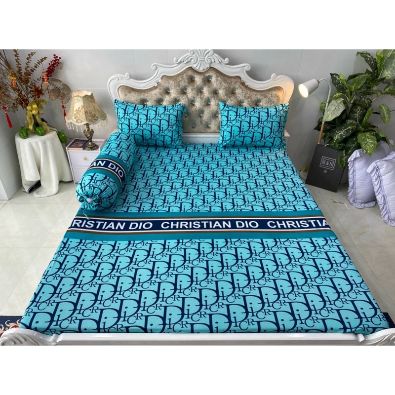 Bộ Drap thun hàn quốc 4 món hoạ tiết siêu sang