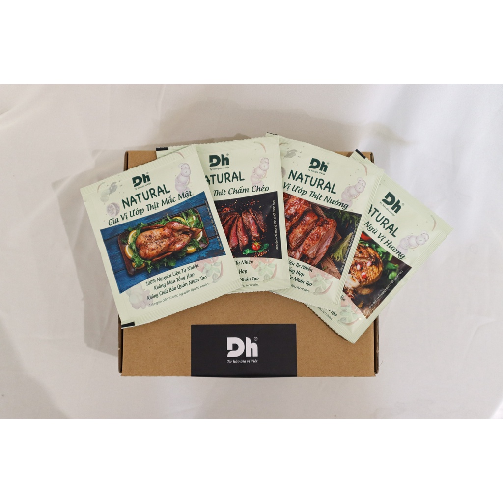 Bột gia vị ngũ vị hương Natural ướp thịt nêm sẵn thành phần tự nhiên gói 10gr - Foodplus