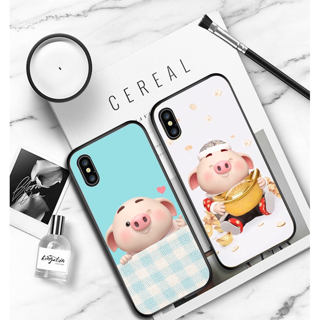 Ốp lưng mặt lưng kính cường lực những chú heo đáng yêu Iphone 5/5s6/6s/6plus/6splus/7/7plus/8/8plus