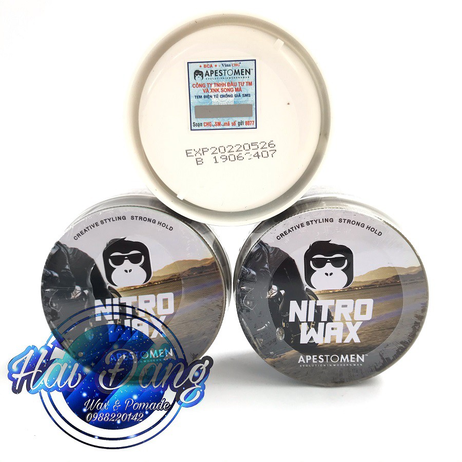 [CHÍNH HÃNG] [Tặng Gôm] Sáp vuốt tóc Apestomen Nitro Wax Singapore 80ml V4 năm 2020 + Tặng 1 Gôm Butterfly 320ml