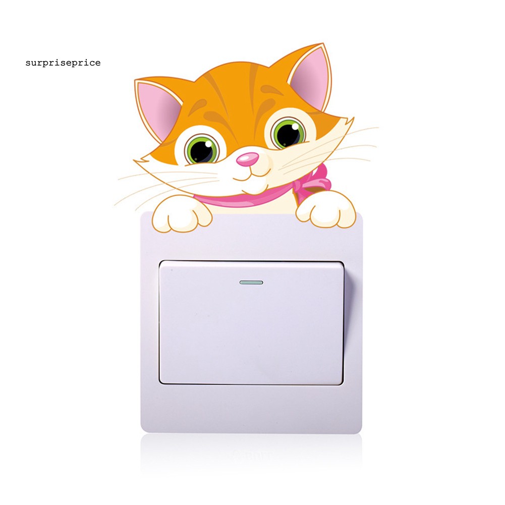 Miếng Dán Trang Trí Công Tắc Điện Hình Động Vật Hoạt Hình Đáng Yêu