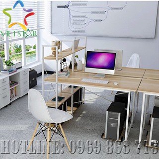 Bàn học liền giá sách