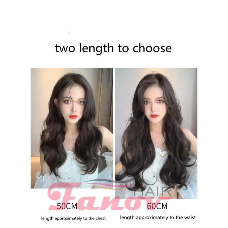 Tóc Giả Nối Dài Xoăn Màu Nâu Đen Dành Cho Nữ