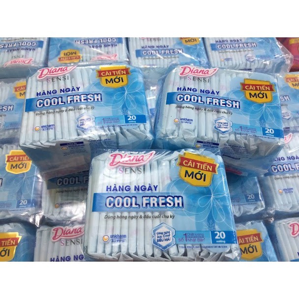 Combo 6 Gói BVS Hằng Ngày Diana Sensi Cool Fresh 20-40 Miếng