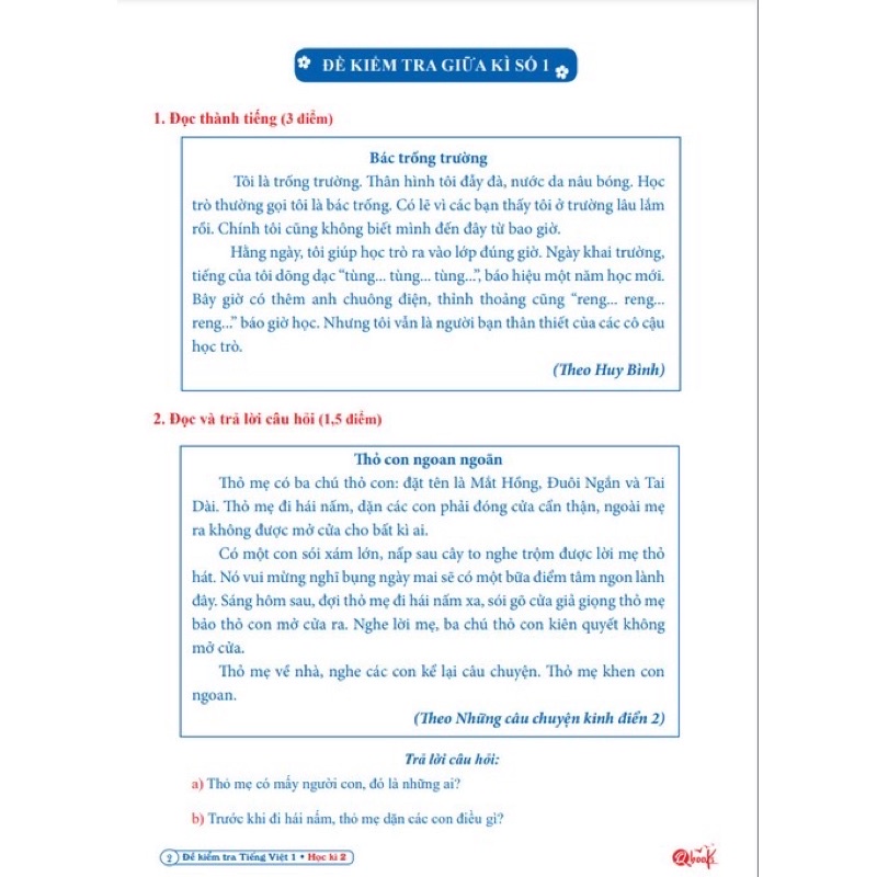 Sách - Đề Kiểm Tra Tiếng Việt lớp 1 - Kết Nối Tri Thức Với Cuộc Sống - Học Kì 2 (1 cuốn)