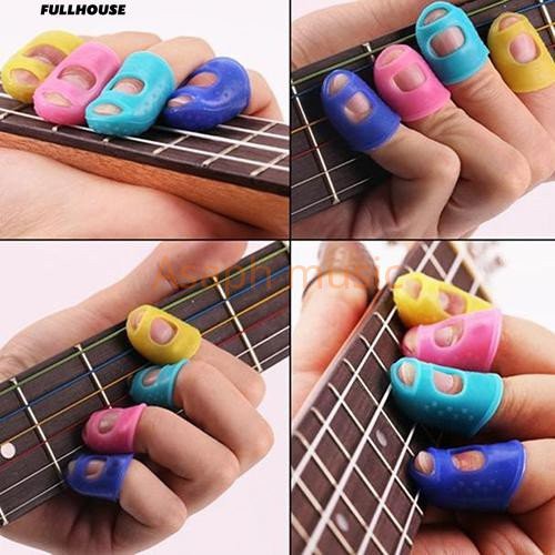 Bộ 4 Đầu Bọc Bảo Vệ Đầu Ngón Tay Dùng Khi Chơi Đàn Guitar