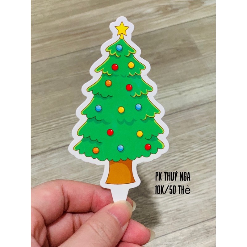 BỘ 50 THẺ CẮM CHỦ ĐỀ NOEL