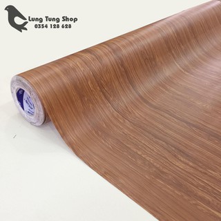 [ 100cm x 120cm ] decal vân gỗ nâu đậm có sẵn keo