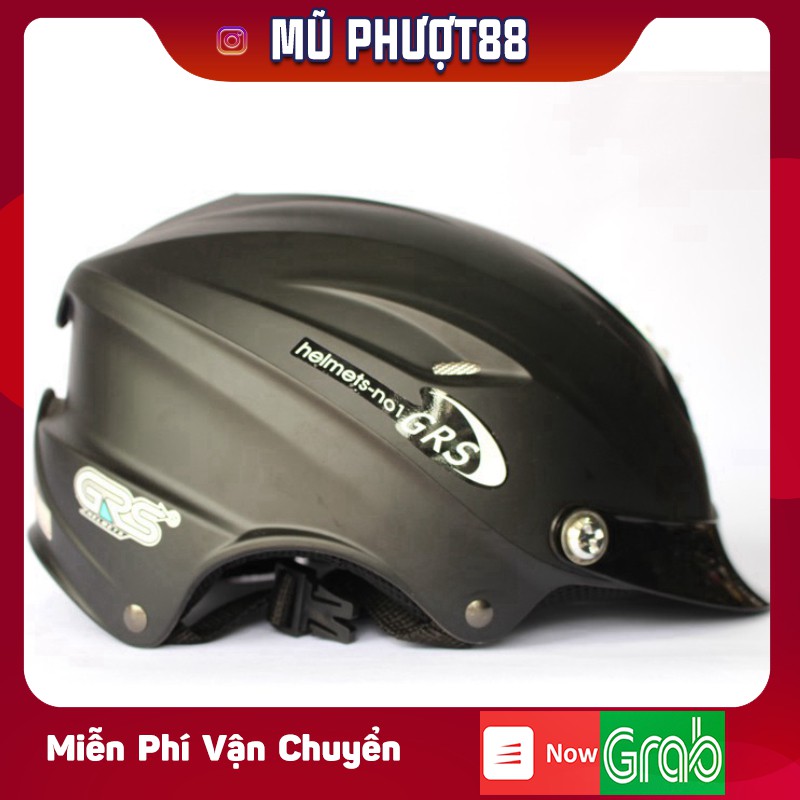 Mũ bảo hiểm nửa đầu lưỡi trai GRS A760 (nhiều màu) clip thật