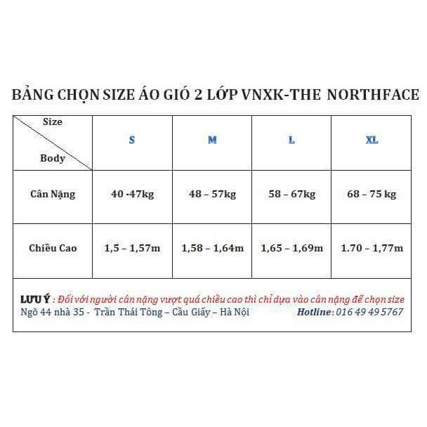 Áo Khoác Dù The nothface 2 Lớp Cao Cấp SHOP PHƯỢT HCM