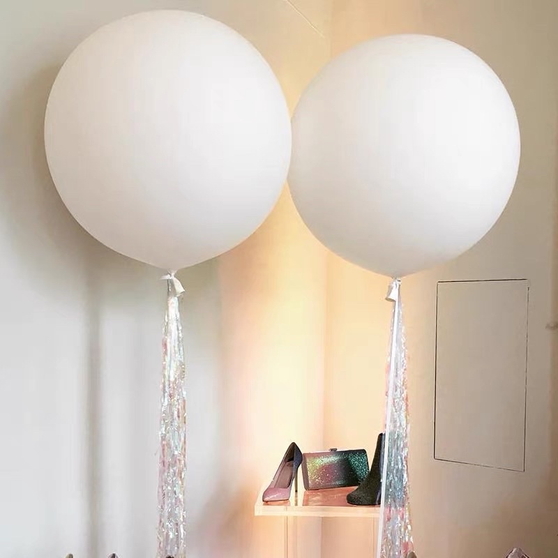 Combo 4 màu bóng tone pastel cao su 18 inch đường kính sau bơm từ 40-50cm