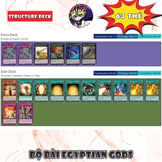 [ BÀI IN YUGIOH ] Bộ Bài Egyptian God 63 thẻ.
