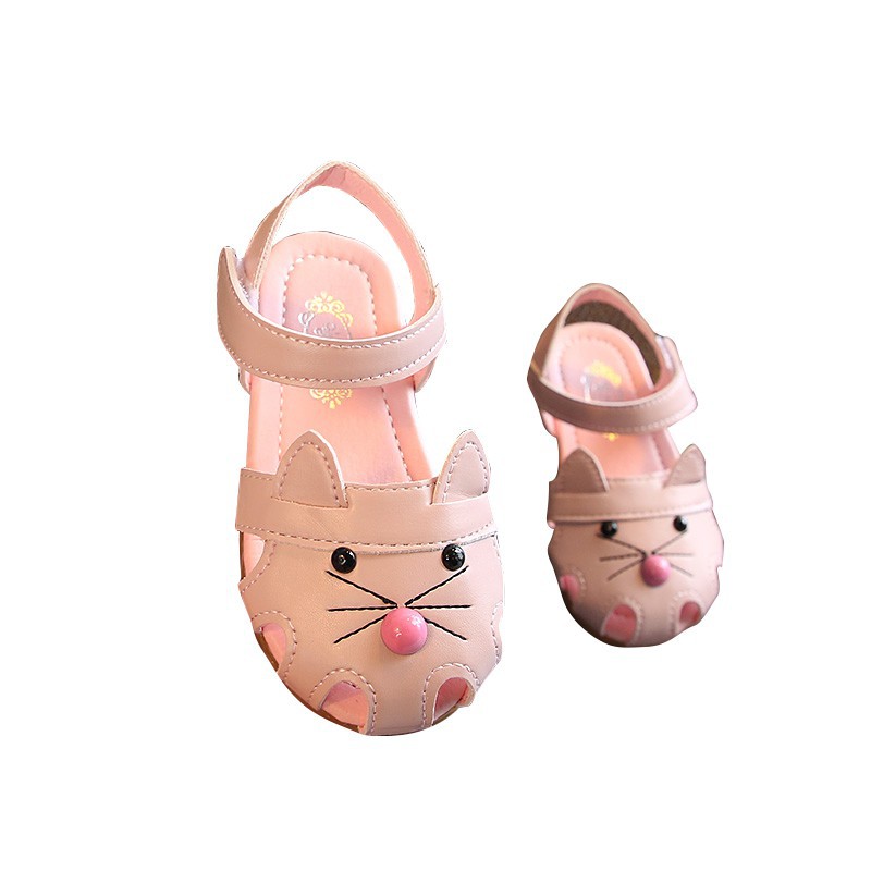 Giày Sandal Da Pu Đế Mềm Chống Trượt Cho Bé Gái Tập Đi