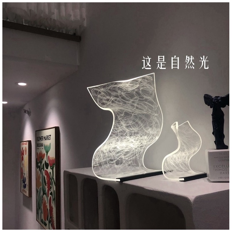 Đèn ngủ decor trang trí nhà phòng uốn éo lượn sóng để kiểu gì cũng đẹp tặng quà người iu để người iu uốn éo đi ạ