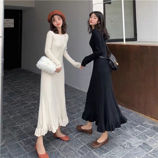 (Order) VÁY LEN CHÂN BÈO DẬP LI DÁNG DÀI (chất dày)