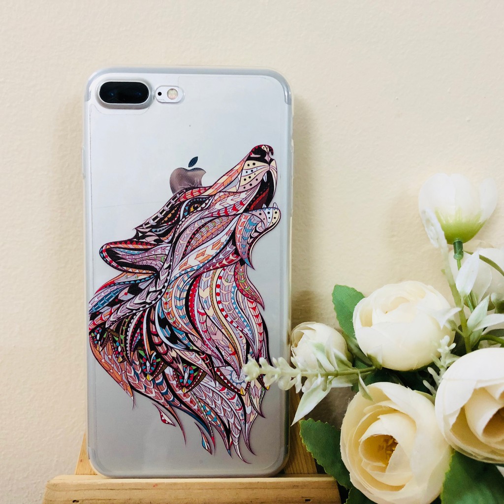 Ôp lưng Iphone dẻo trong sói Mandala