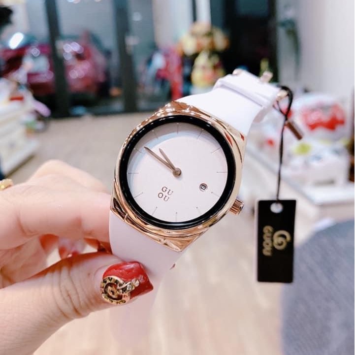 Đồng hồ Nam (nữ) GUOU dây silicon mềm, tặng box, thẻ bảo hành 12 tháng - Dongho.nu.guou | BigBuy360 - bigbuy360.vn