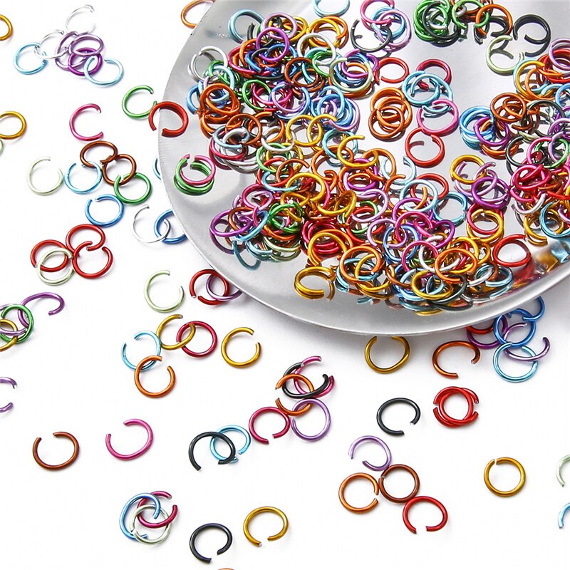 900 Vòng nối nhiều màu 0.8 x 6mm dùng để làm trang sức thủ công