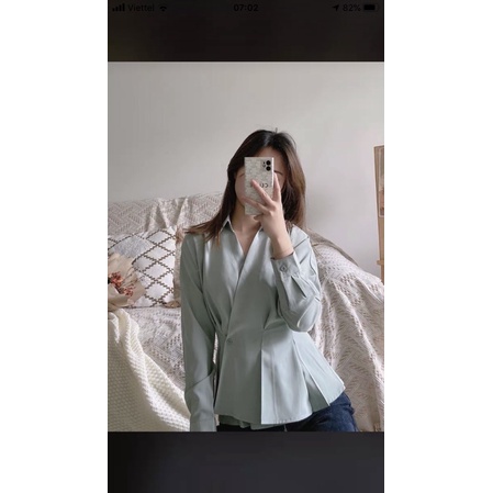 Áo sơ mi chiết eo thời trang,nhã nhặn