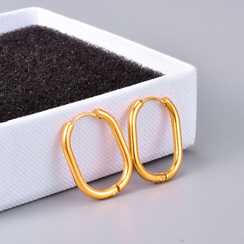 Bông Tai Nam Nữ Unisex Titan Ko Han Rỉ TT 3847 - 1 cặp