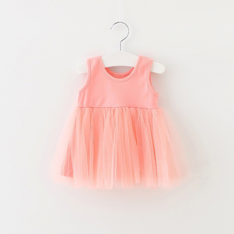 Đầm xòe ren cotton cho bé gái