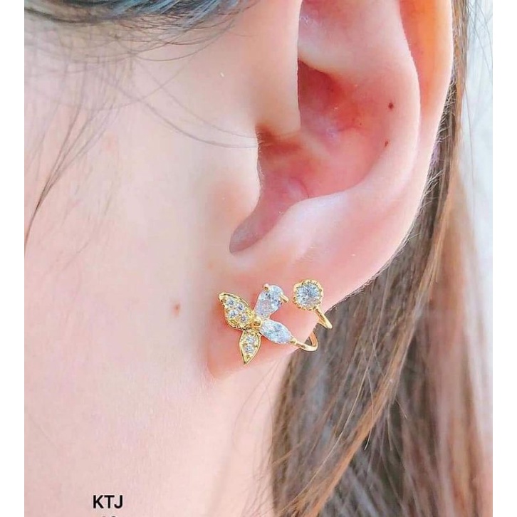 BÔNG TAI BƯỚM BẠC TA XI VÀNG