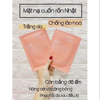 Combo 10 miếng nạ nhau thai nội địa Nhật, hàng chuẩn, tem chống hàng giả, mã vạch