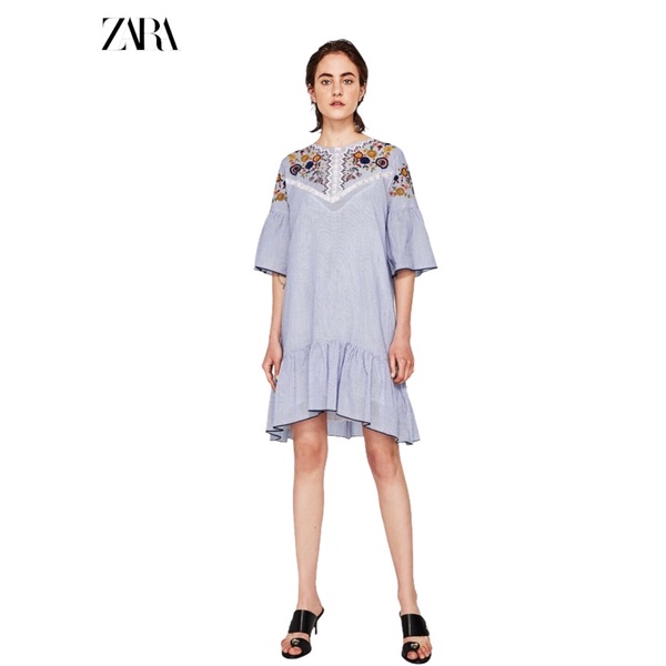 ** ĐẦM NHÚNG BÈO THÊU HOA ZARA Săn Sale.