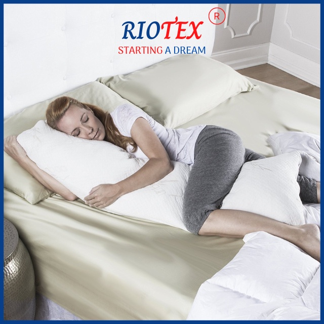 Ruột Gối Đôi Riotex Home Cao Cấp 40x100cm 1.4kg - Gối Đôi Tình Nhân, Gối Kê Bụng Bầu