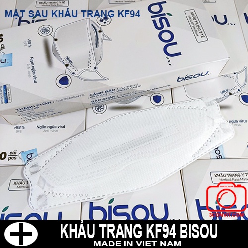 Hộp 10 khẩu trang 4D Cao Cấp Tiêu Chuẩn KF94 Bisou