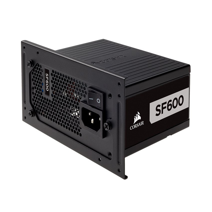 Nguồn máy tính  CORSAIR SF600 - 80 Plus Gold - SFX Factor - Full Modul (600W, size nhỏ)/BH 84 Tháng