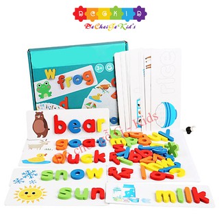Đồ chơi ghép chữ đánh vần tiếng Anh Spelling game bằng gỗ