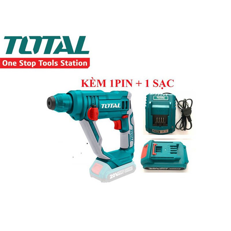 Máy khoan bê tông dùng pin Total 20V TRHLI1601 ( Kèm 1 pin + 1 sạc )