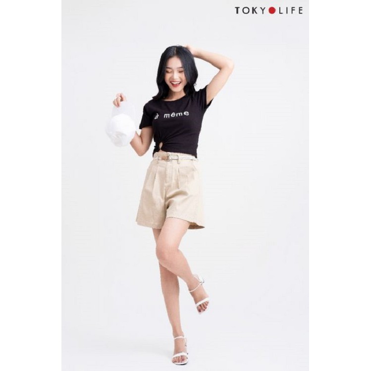 Quần Shorts Nữ TOKYOLIFE 1 màu ống rộng E9SHP006G