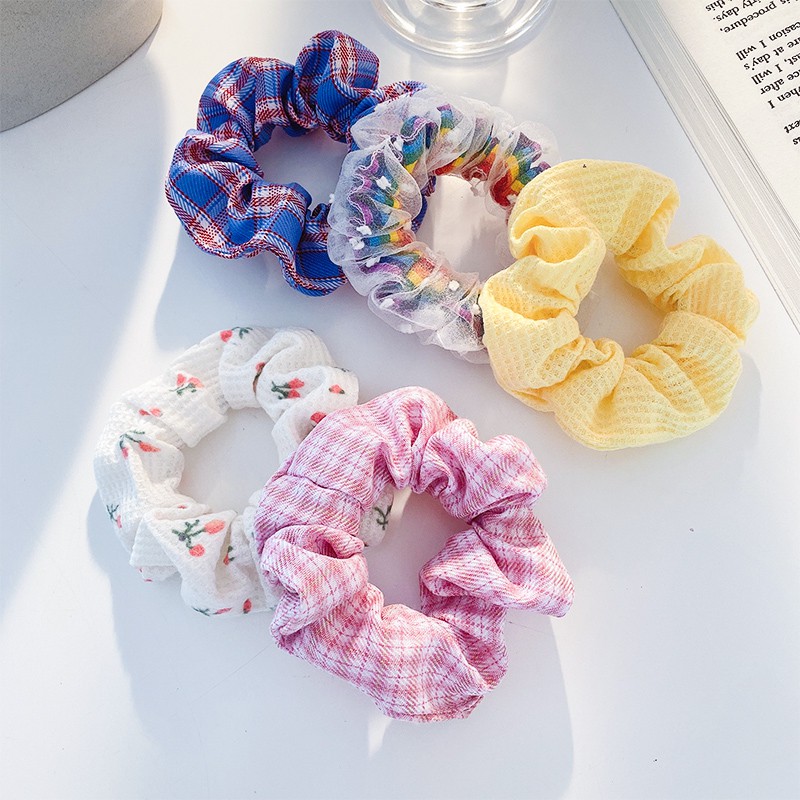 3/4/5 Dây Buộc Tóc Cao Su Kiểu Hàn Quốc Đơn Giản Dễ Thương