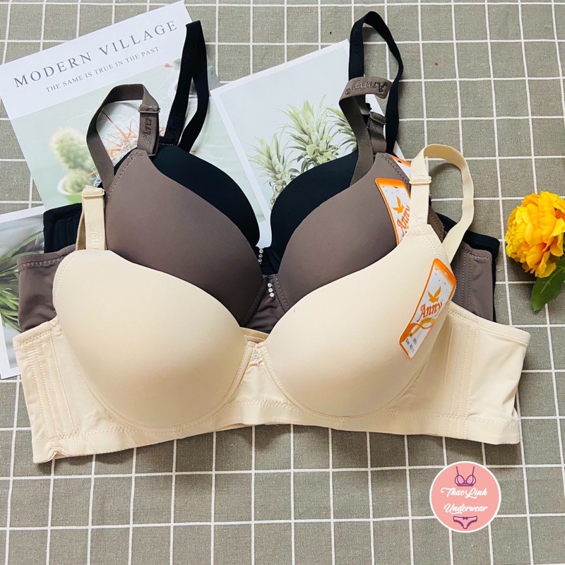 [CHÍNH HÃNG][FREESHIP] Áo lót siêu big size cup D mút mỏng người béo có gọng nâng ngực bản to 4 móc 40 42 44 46 ANB8802
