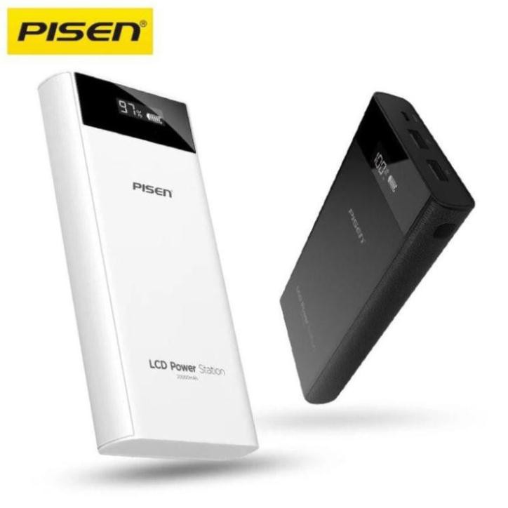 Sạc Dự Phòng 20000Mah Pisen TS-D214 Power Station Màn Hình Led, 2 Cổng INPUT - BH 1 Năm