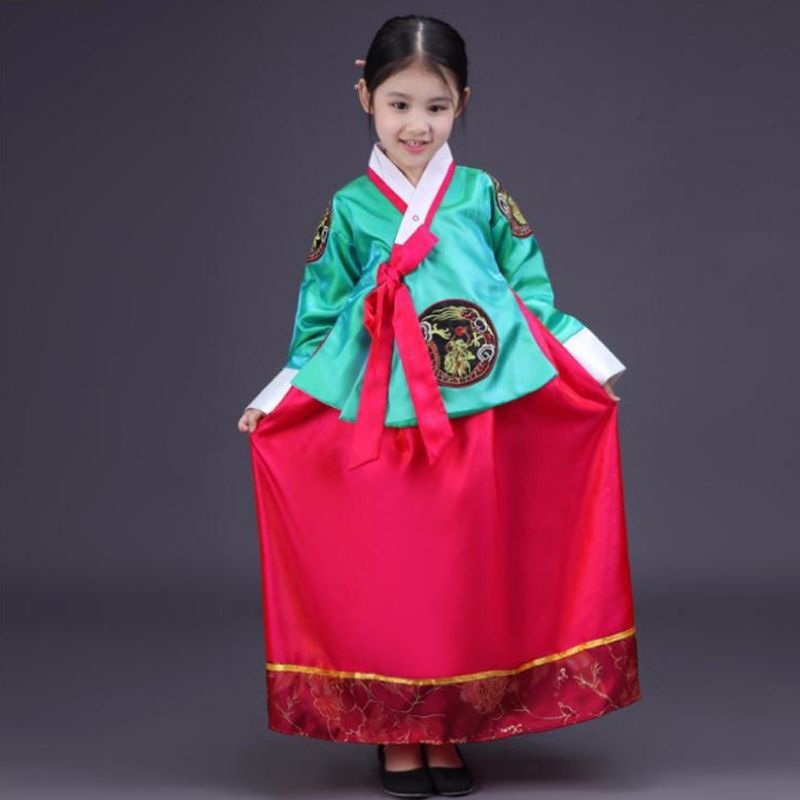 Đầm Hanbok cho bé gái
