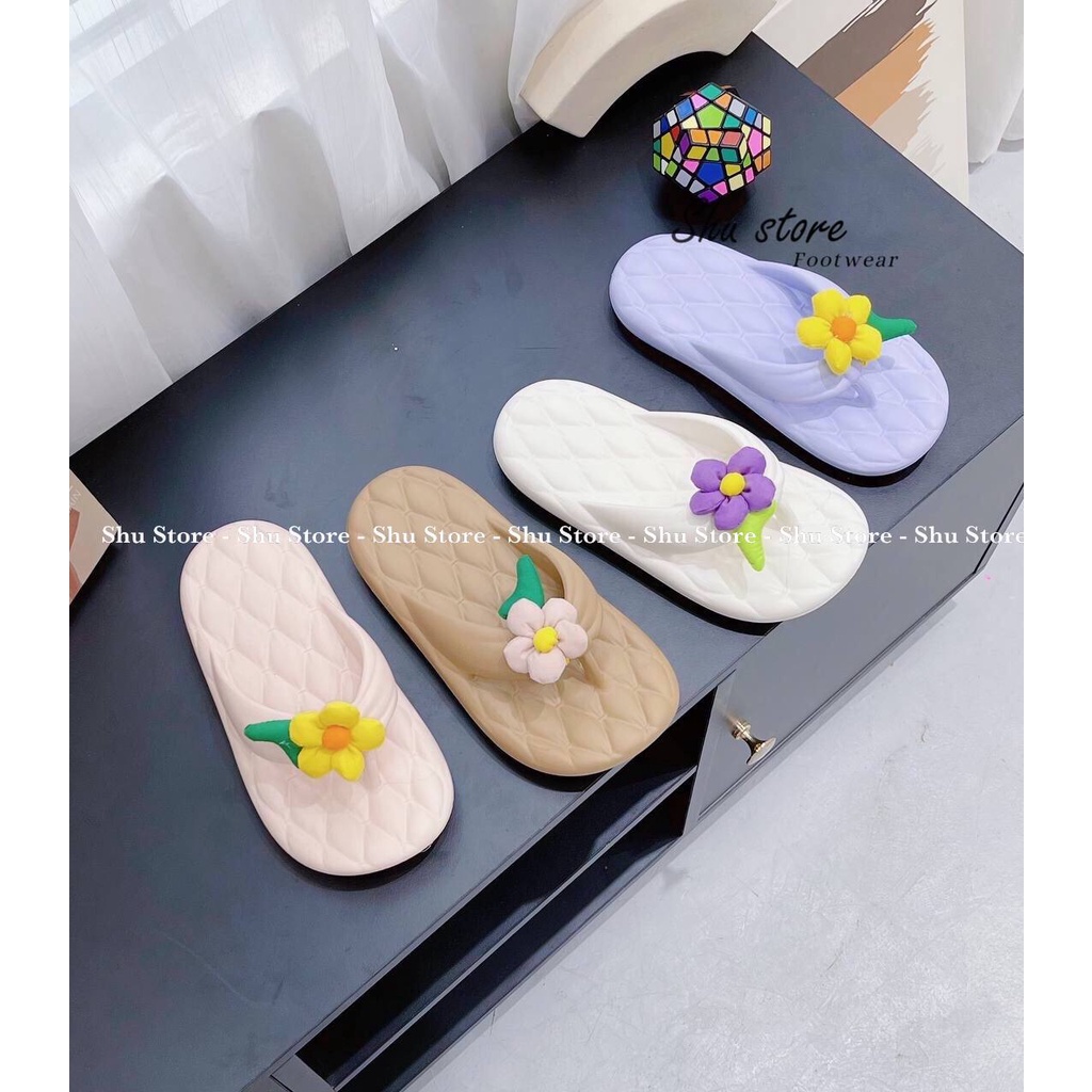 SHU STORE | DÉP CAO SU KẸP NGÓN GÀI HOA MANG ĐƯỢC 2 KIỂU DÉP ĐI MƯA MÀU SẮC XINH XẮN THỜI TRANG