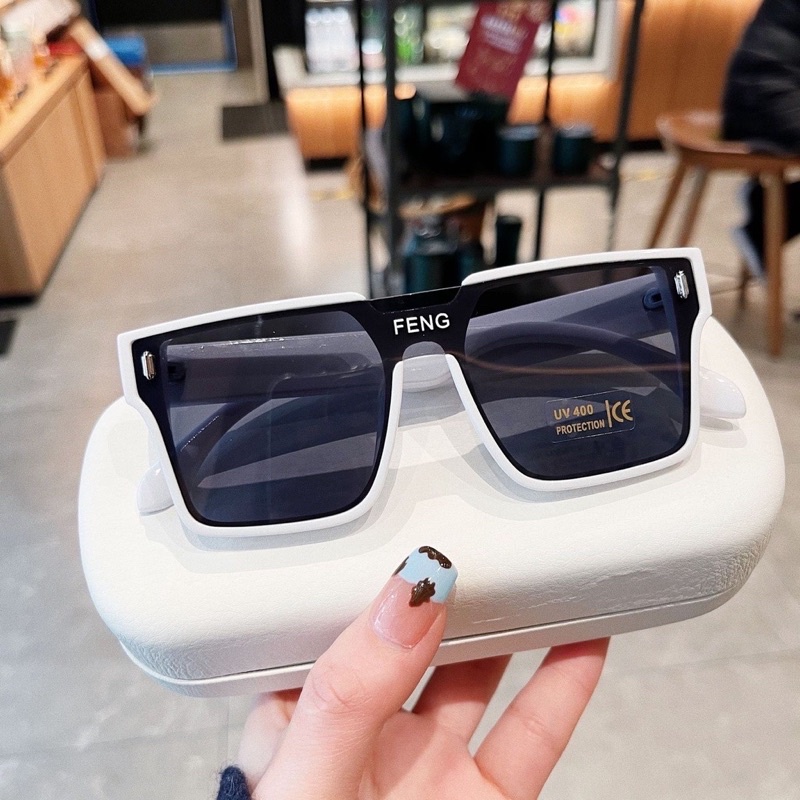 FENG- Kính mát chuẩn UV400, kính râm gọng kim loại bản lề thép cao cấp Jolie Eyewear