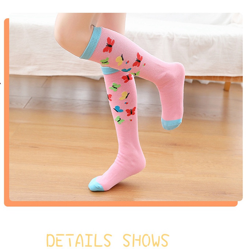Vớ Cotton Mềm Kẻ Sọc Màu Cầu Vồng Cho Bé 3-12 Tuổi