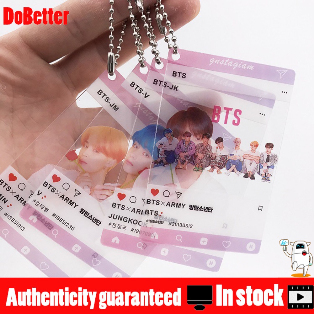 1 Tấm Thẻ Ảnh Trong Suốt In Hình Nhóm Nhạc Kpop Bts